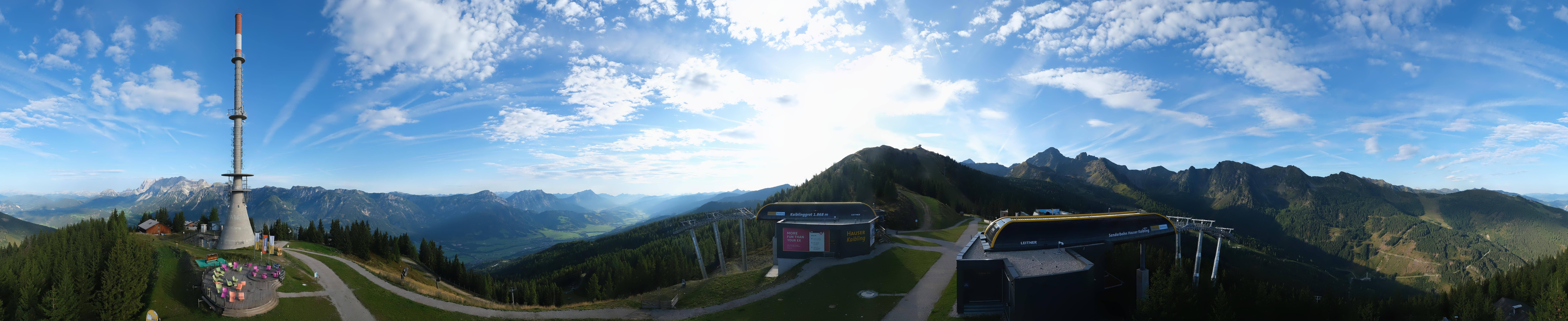 Archiv Foto Webcam Hauser Kaibling: Panorama Sendemast