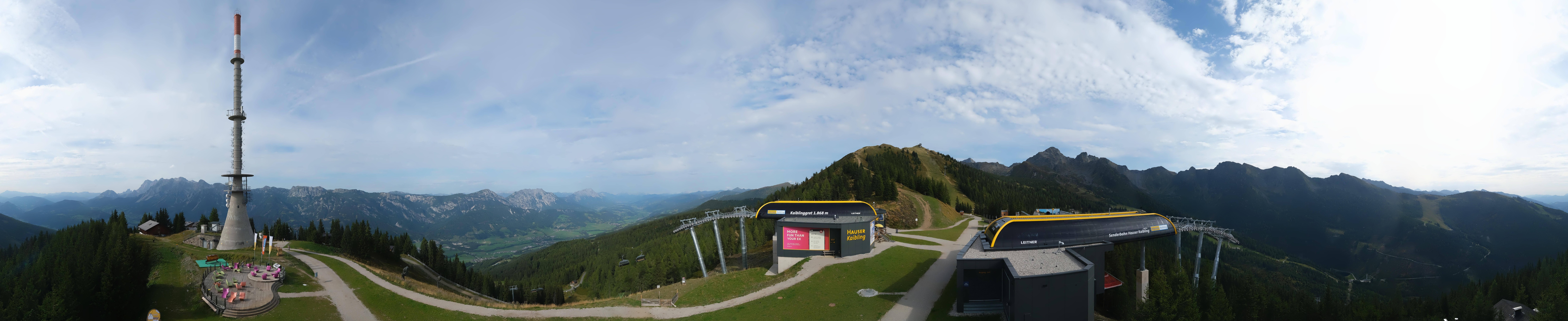 Archiv Foto Webcam Hauser Kaibling: Panorama Sendemast