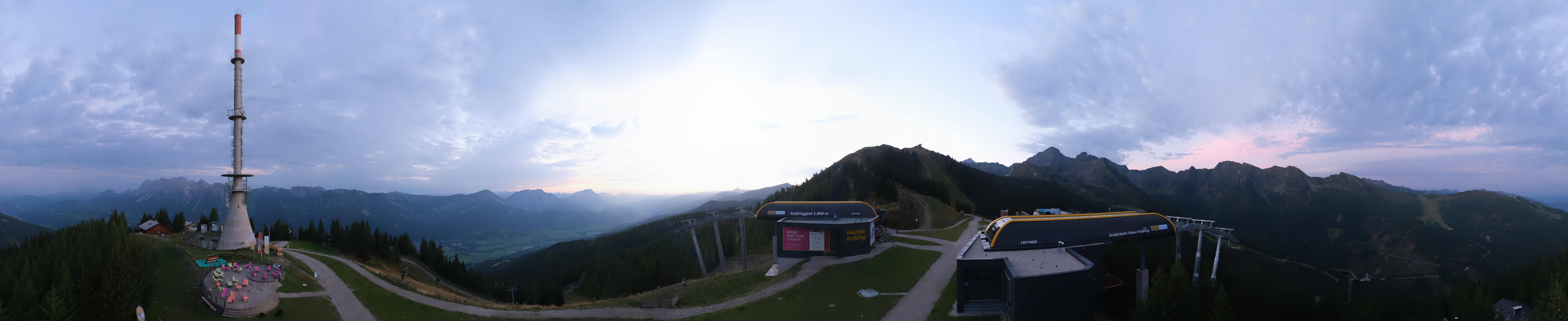 Archiv Foto Webcam Hauser Kaibling: Panorama Sendemast