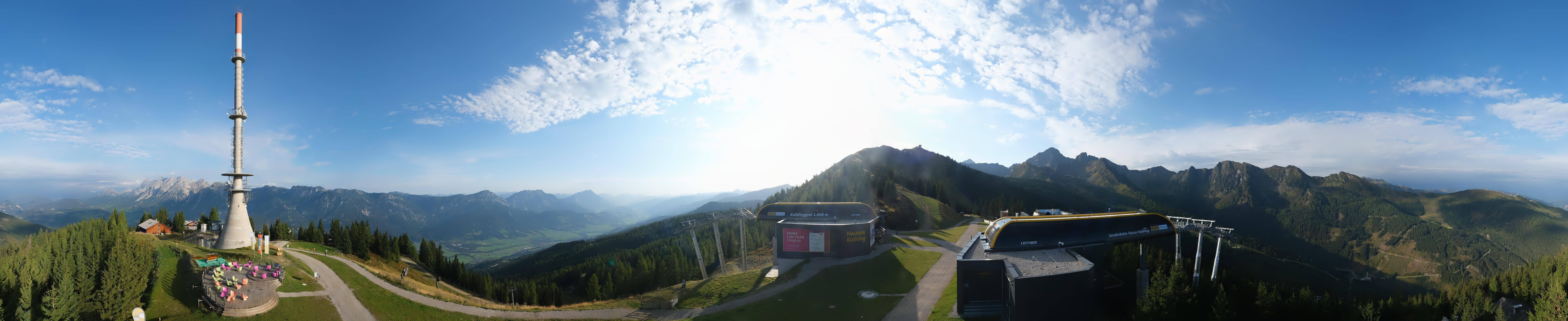 Archiv Foto Webcam Hauser Kaibling: Panorama Sendemast