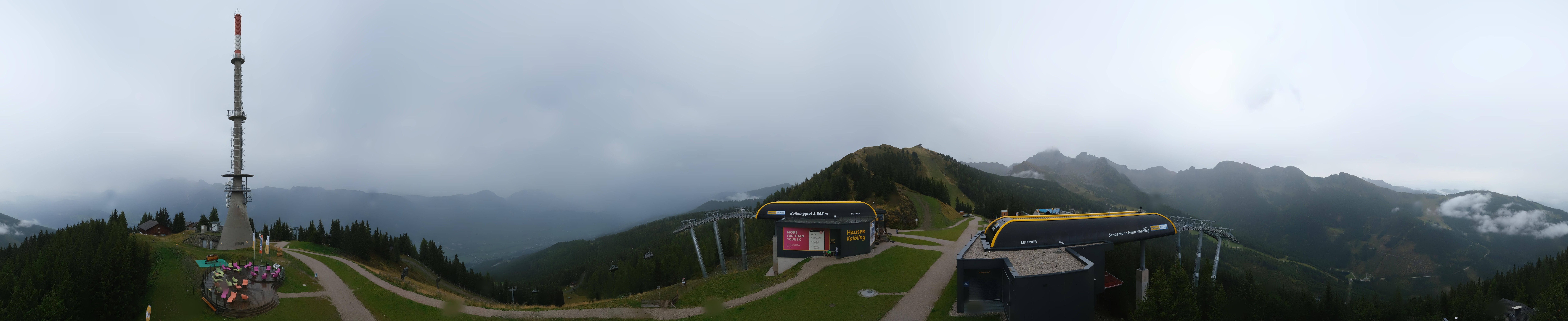 Archiv Foto Webcam Hauser Kaibling: Panorama Sendemast