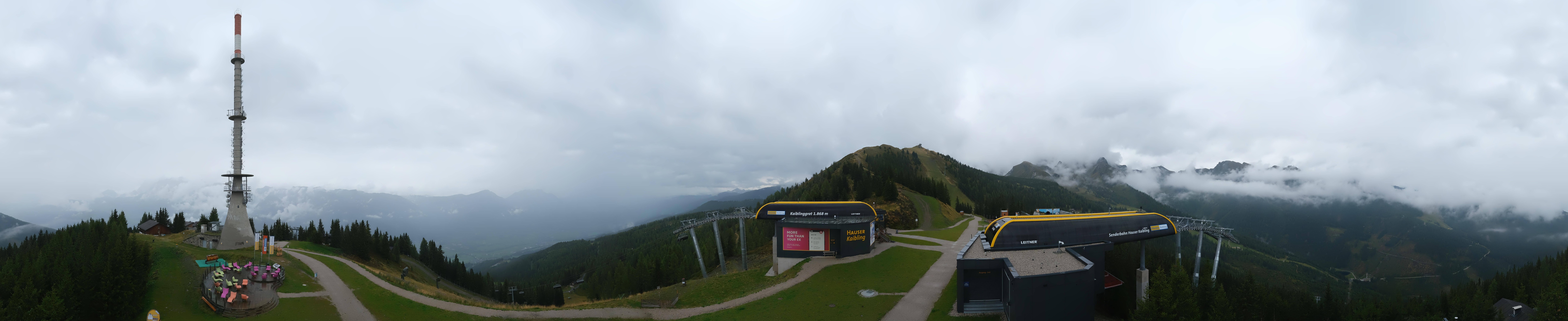 Archiv Foto Webcam Hauser Kaibling: Panorama Sendemast