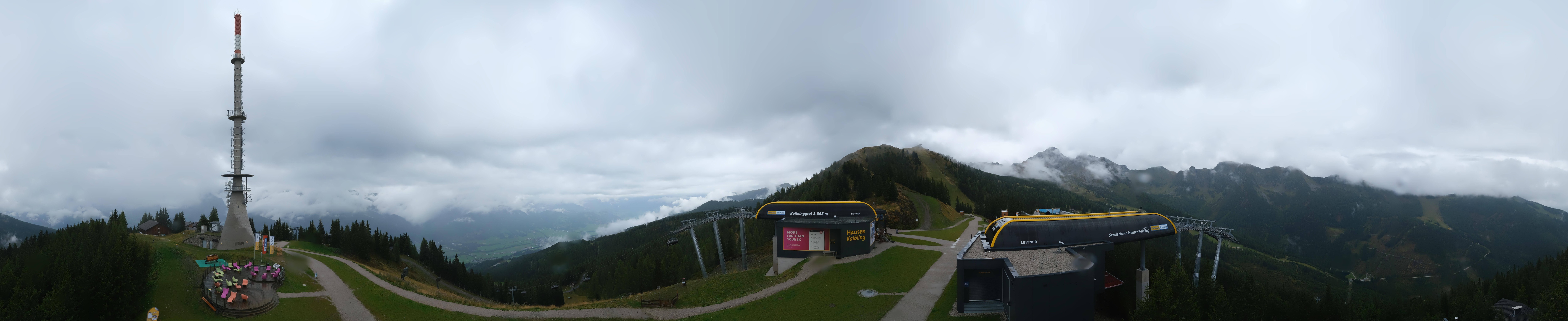 Archiv Foto Webcam Hauser Kaibling: Panorama Sendemast