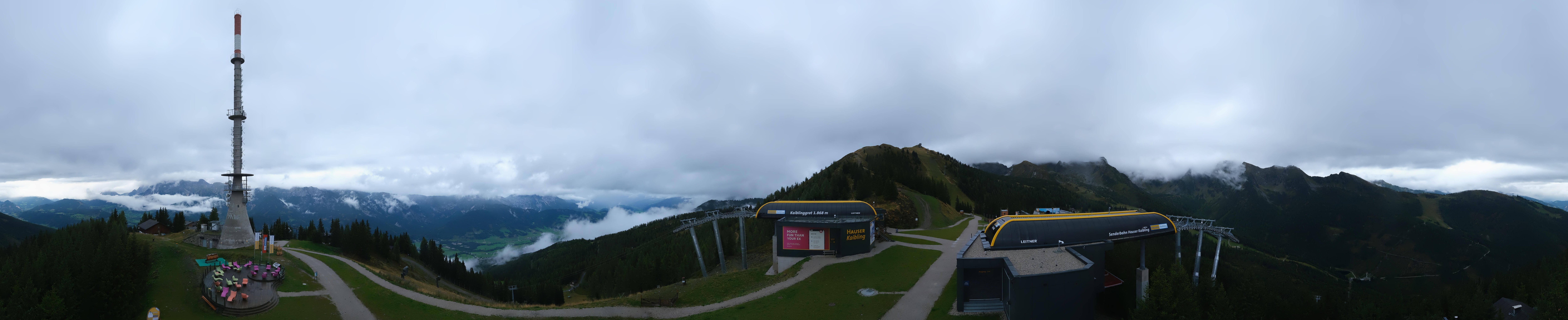 Archiv Foto Webcam Hauser Kaibling: Panorama Sendemast