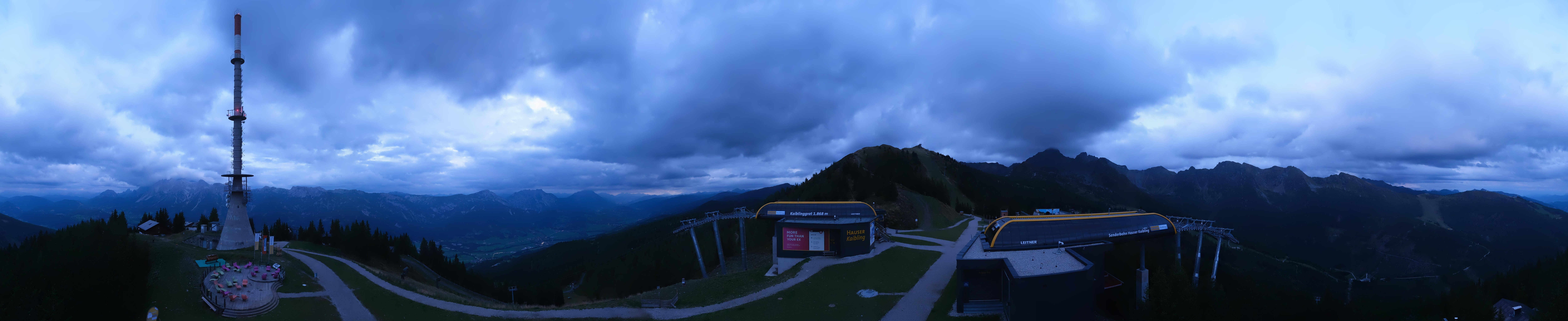 Archiv Foto Webcam Hauser Kaibling: Panorama Sendemast