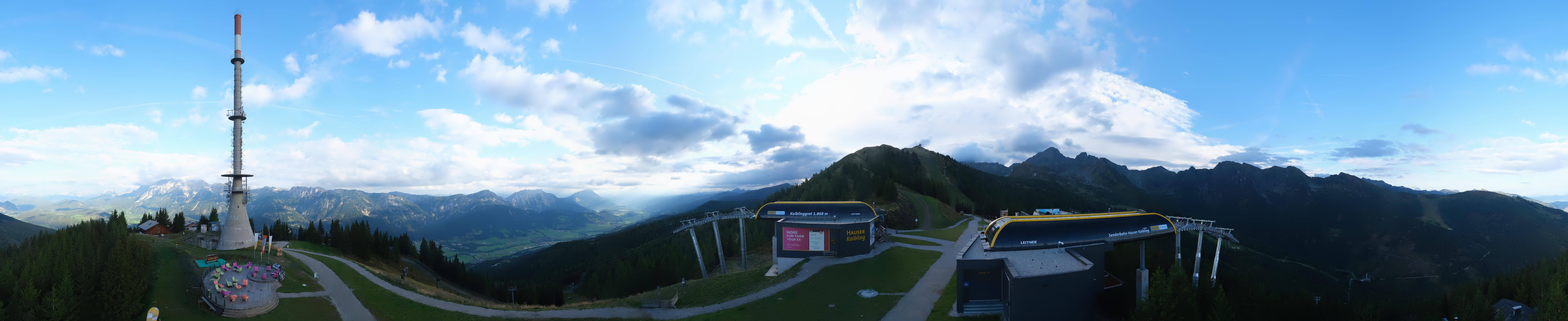 Archiv Foto Webcam Hauser Kaibling: Panorama Sendemast