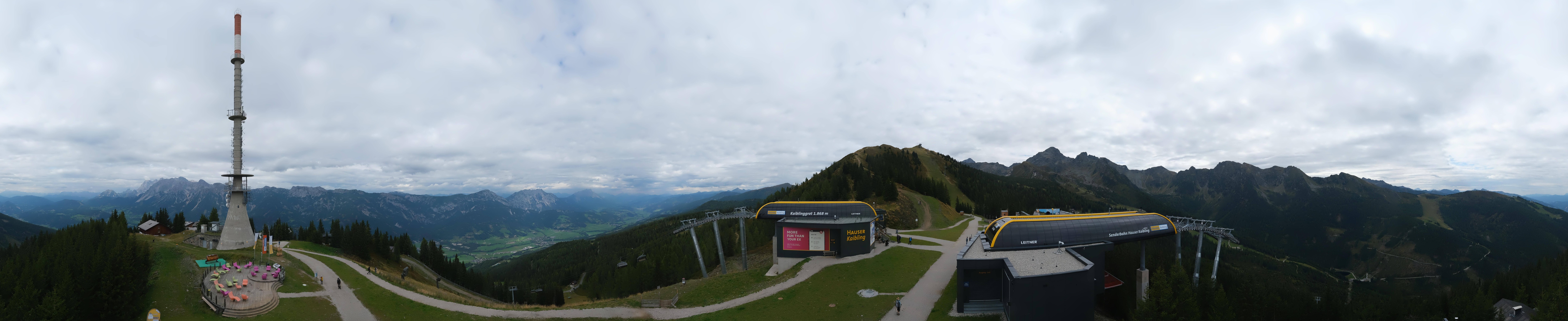 Archiv Foto Webcam Hauser Kaibling: Panorama Sendemast
