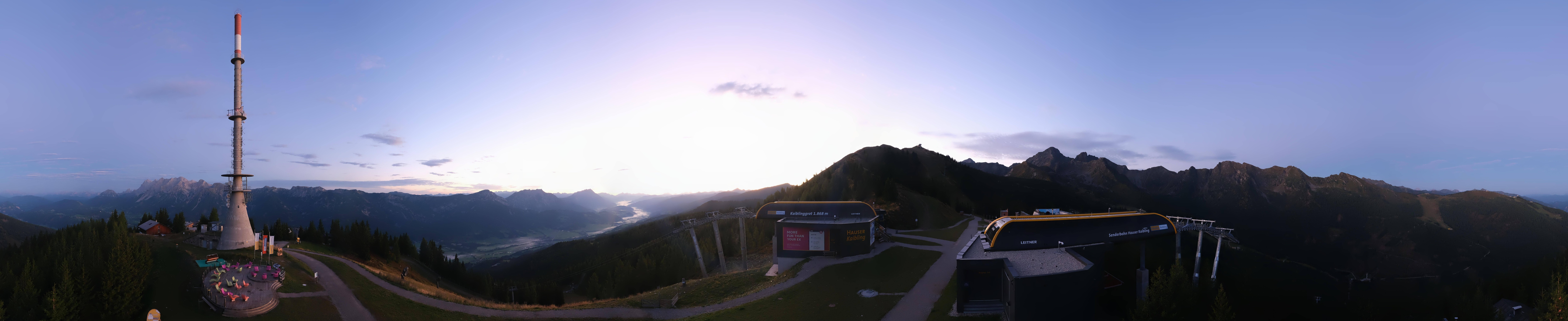 Archiv Foto Webcam Hauser Kaibling: Panorama Sendemast