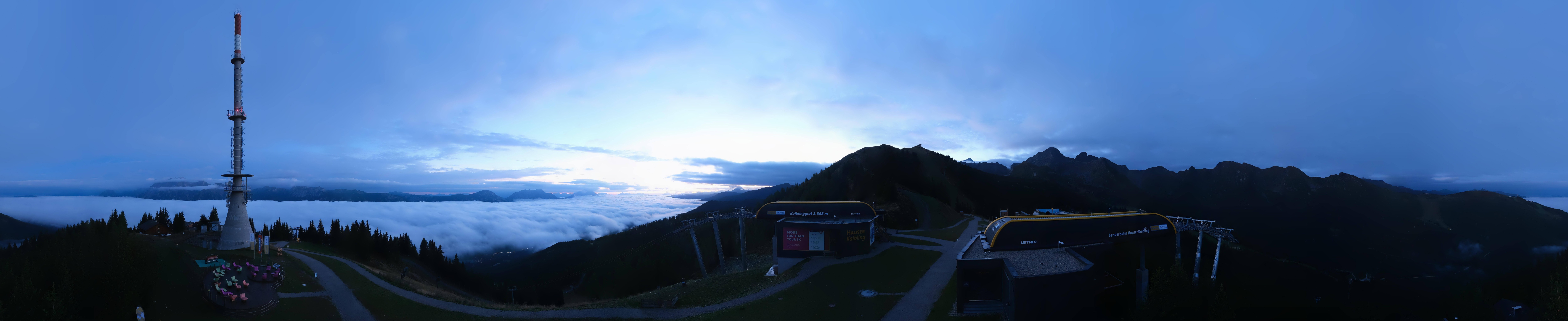 Archiv Foto Webcam Hauser Kaibling: Panorama Sendemast