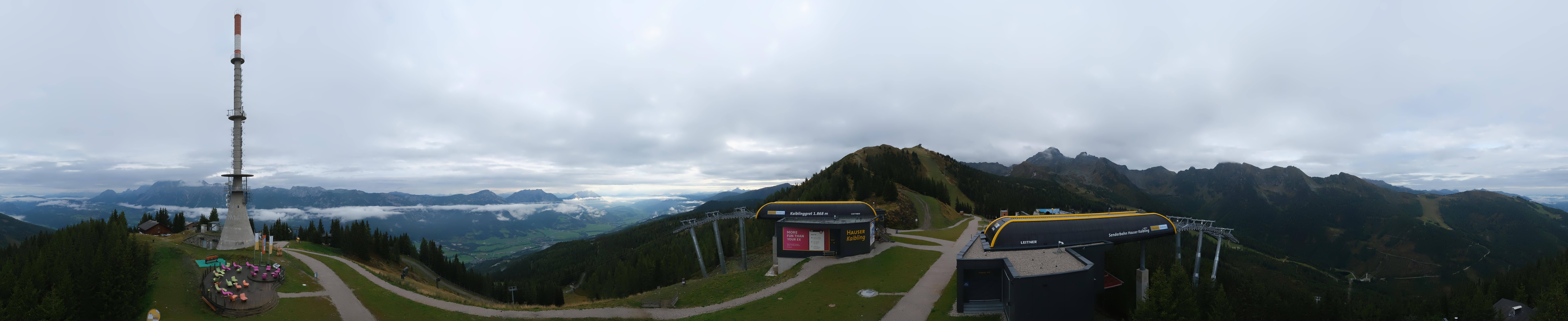 Archiv Foto Webcam Hauser Kaibling: Panorama Sendemast