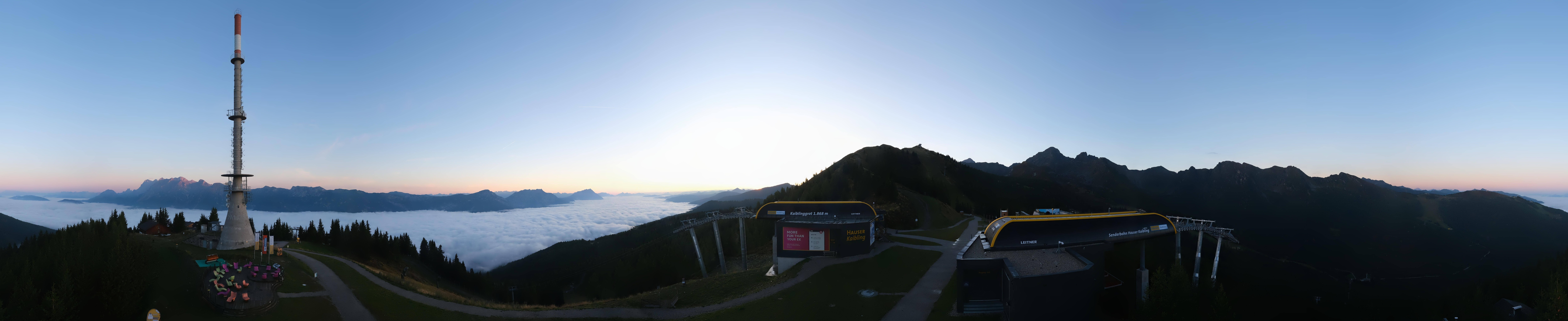Archiv Foto Webcam Hauser Kaibling: Panorama Sendemast