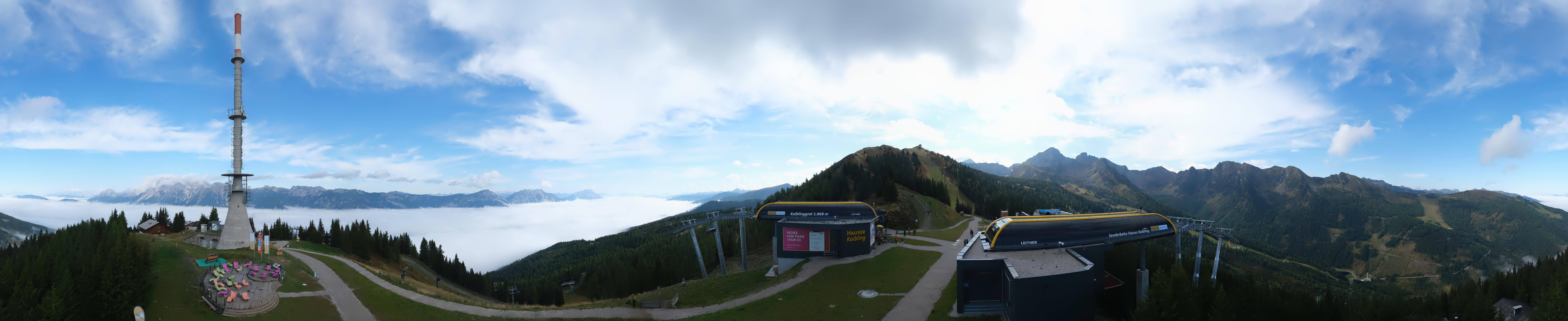 Archiv Foto Webcam Hauser Kaibling: Panorama Sendemast