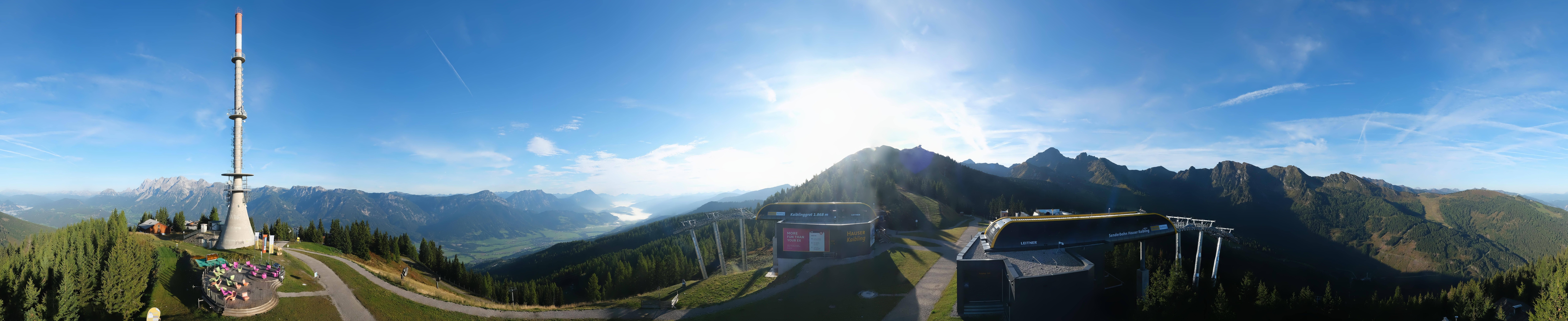 Archiv Foto Webcam Hauser Kaibling: Panorama Sendemast