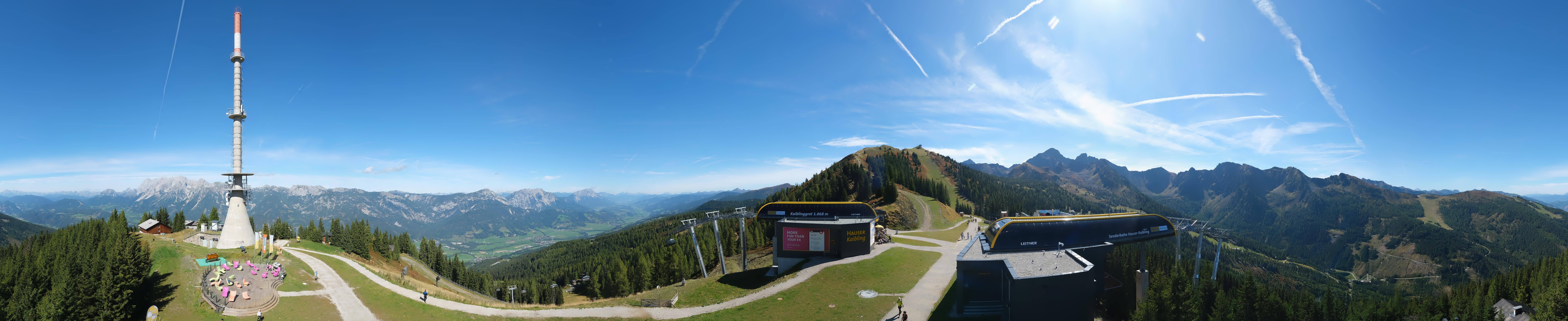 Archiv Foto Webcam Hauser Kaibling: Panorama Sendemast