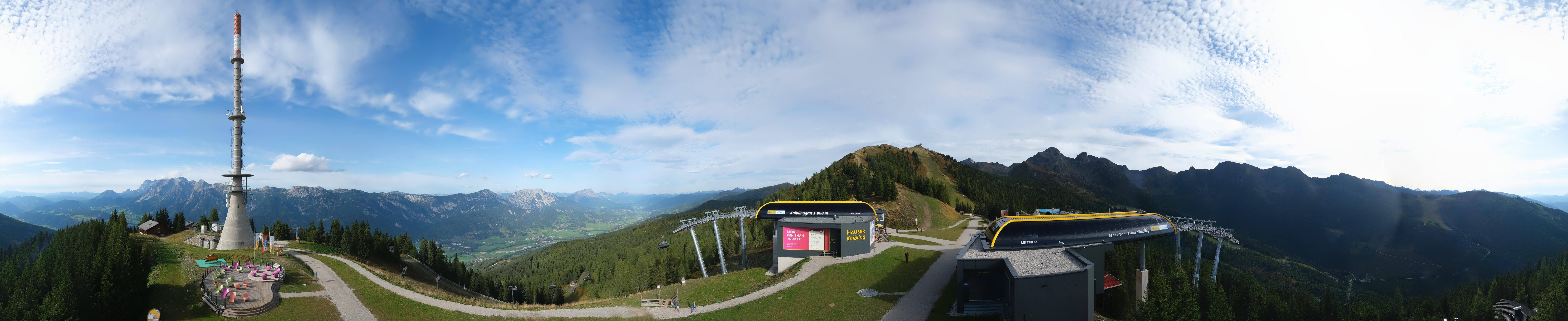 Archiv Foto Webcam Hauser Kaibling: Panorama Sendemast