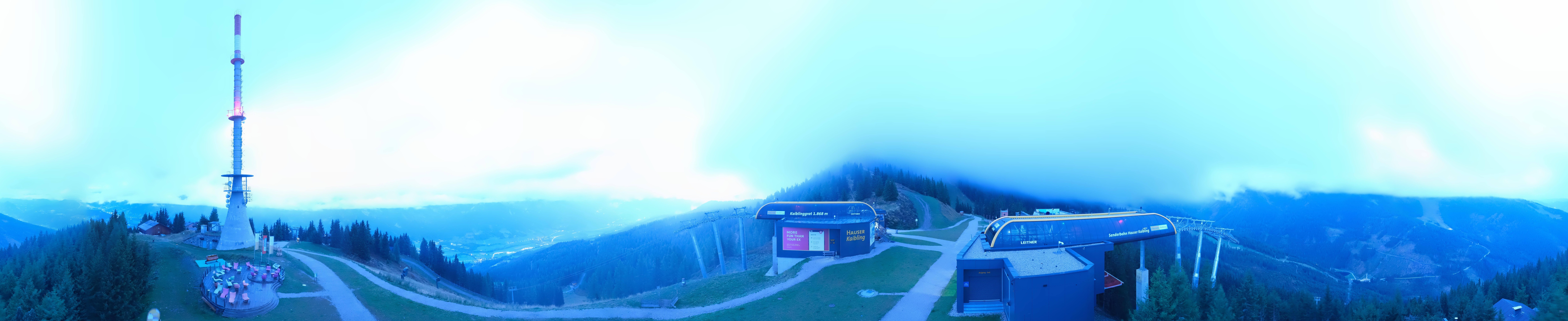 Archiv Foto Webcam Hauser Kaibling: Panorama Sendemast