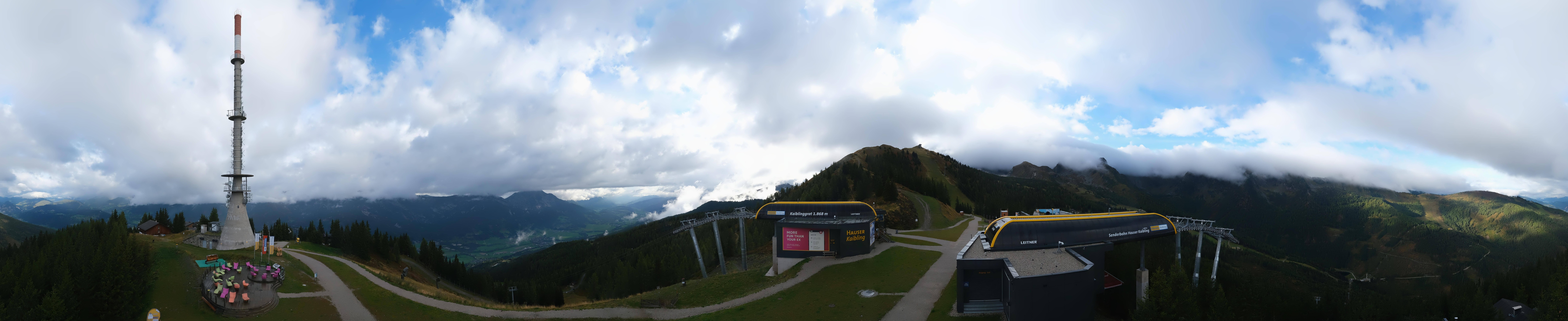 Archiv Foto Webcam Hauser Kaibling: Panorama Sendemast