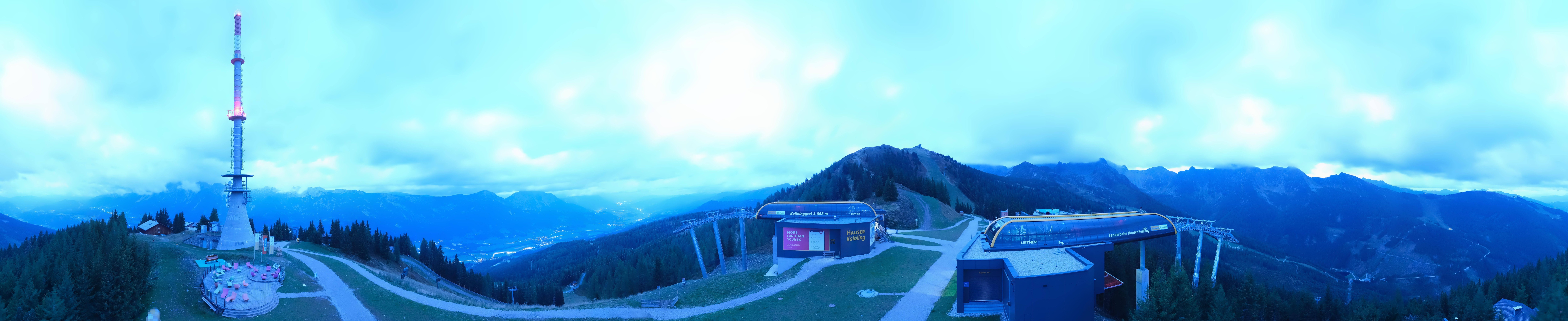 Archiv Foto Webcam Hauser Kaibling: Panorama Sendemast