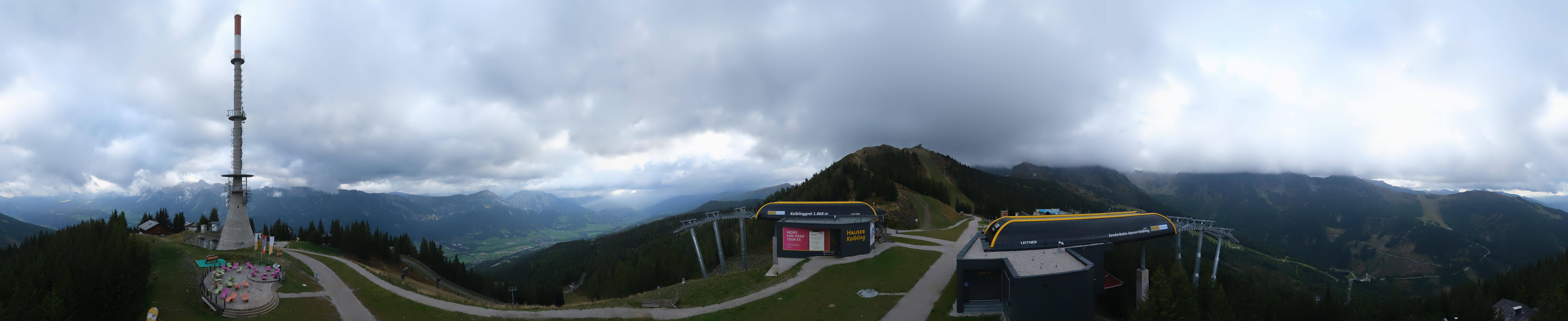 Archiv Foto Webcam Hauser Kaibling: Panorama Sendemast