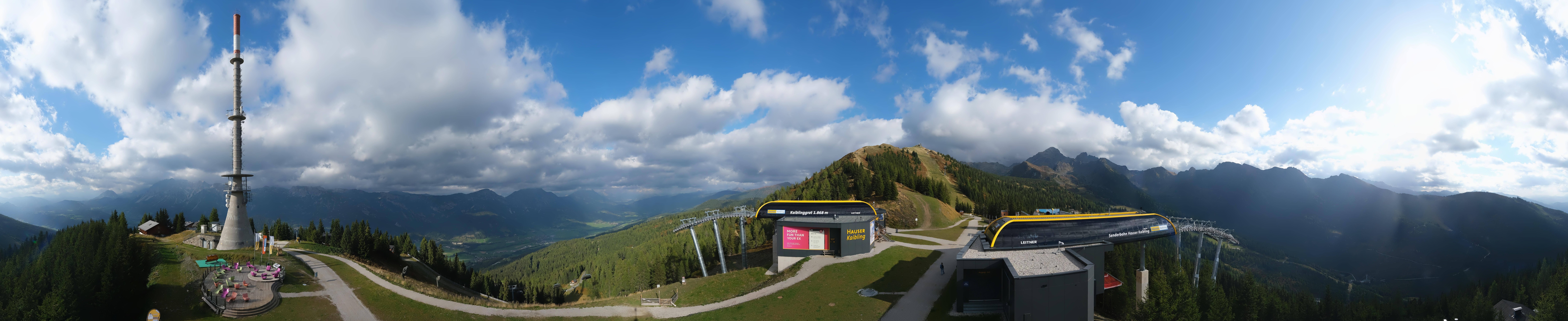 Archiv Foto Webcam Hauser Kaibling: Panorama Sendemast
