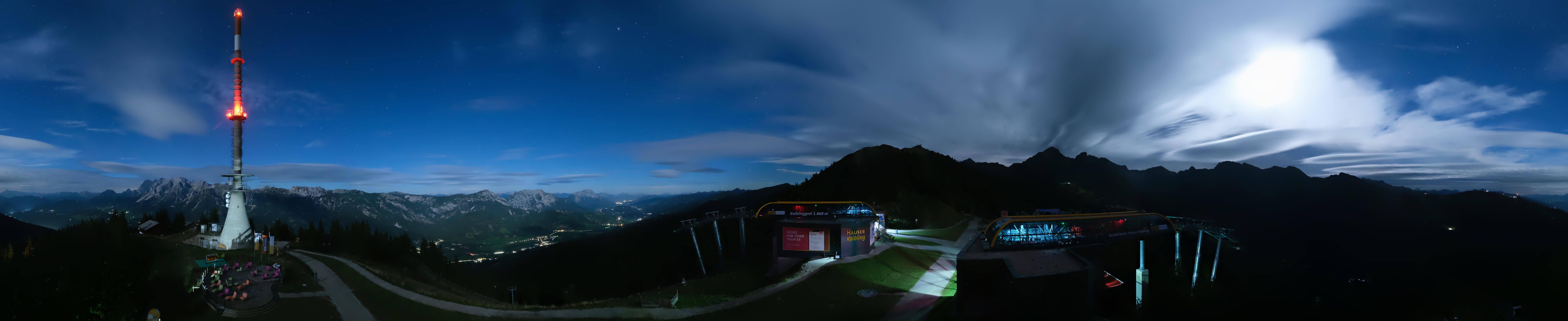 Archiv Foto Webcam Hauser Kaibling: Panorama Sendemast
