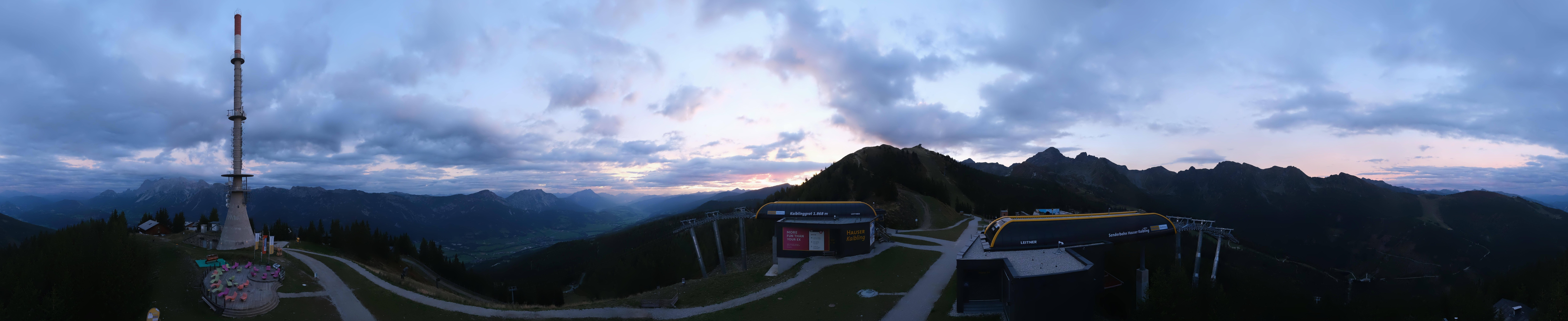 Archiv Foto Webcam Hauser Kaibling: Panorama Sendemast