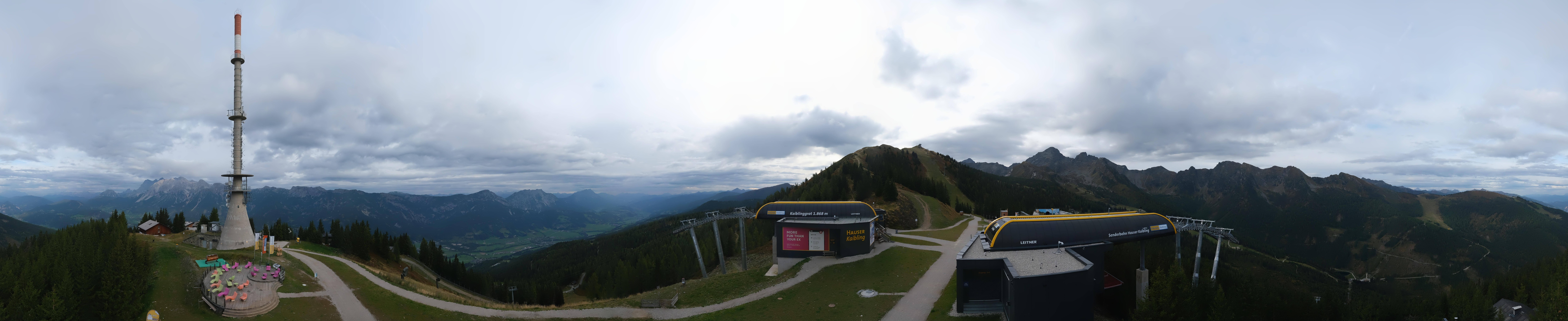 Archiv Foto Webcam Hauser Kaibling: Panorama Sendemast