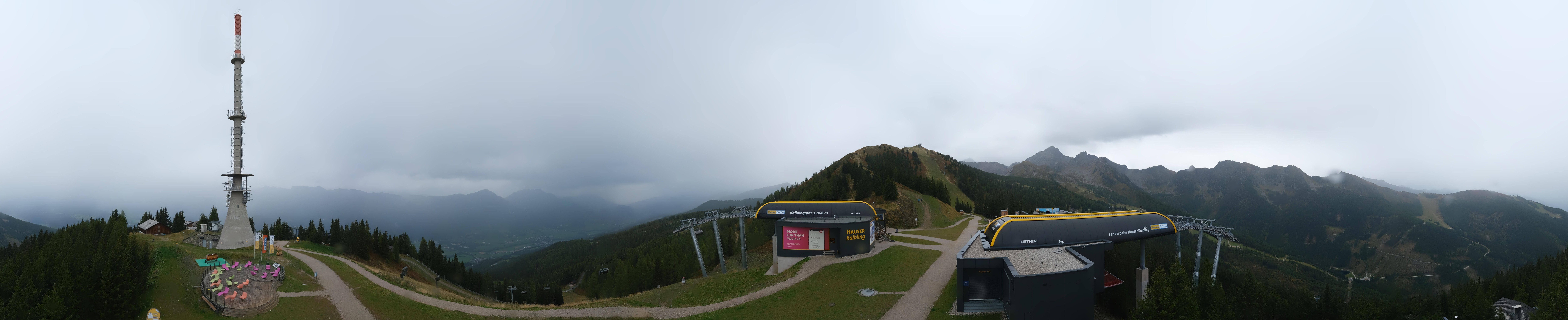 Archiv Foto Webcam Hauser Kaibling: Panorama Sendemast