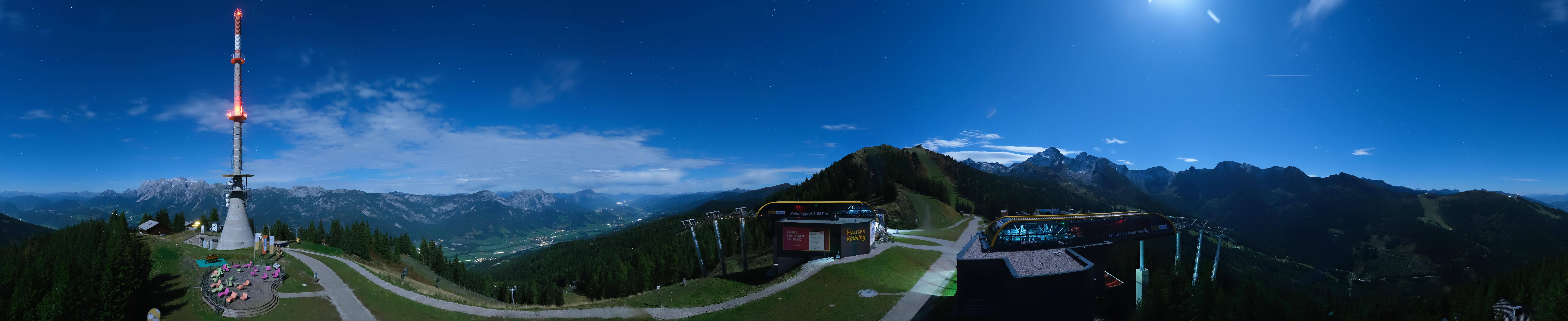 Archiv Foto Webcam Hauser Kaibling: Panorama Sendemast