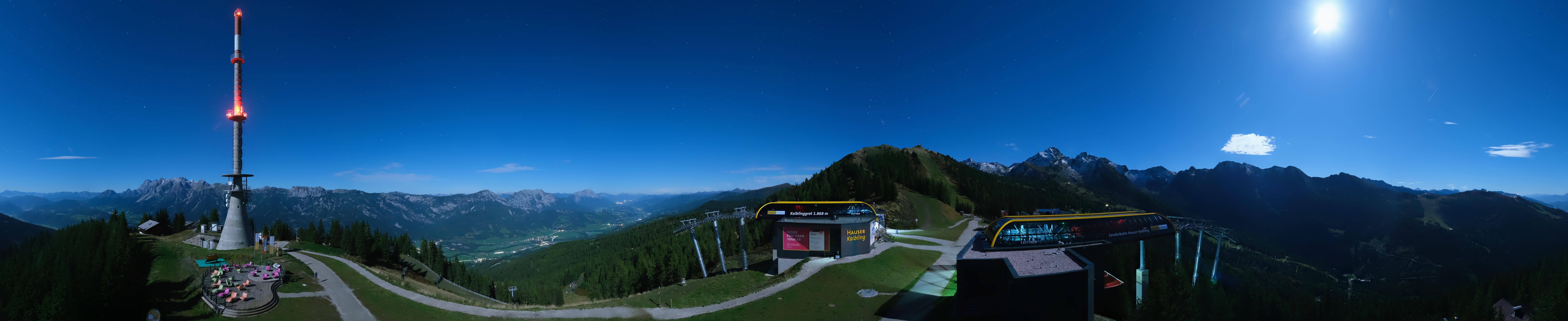 Archiv Foto Webcam Hauser Kaibling: Panorama Sendemast