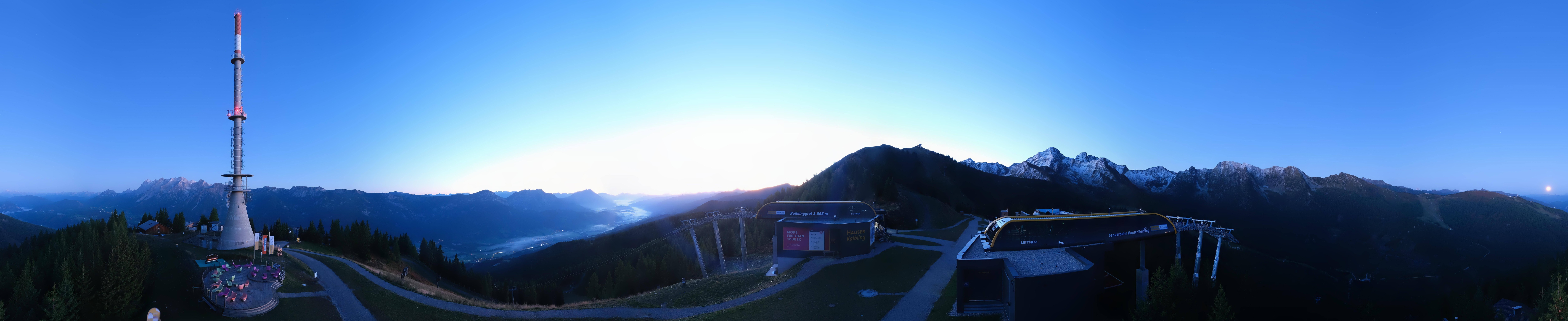 Archiv Foto Webcam Hauser Kaibling: Panorama Sendemast