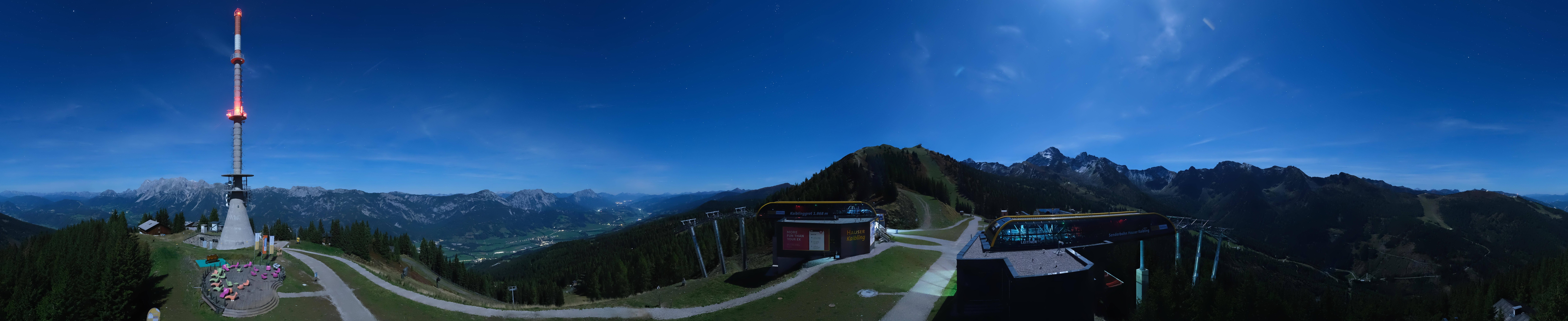 Archiv Foto Webcam Hauser Kaibling: Panorama Sendemast