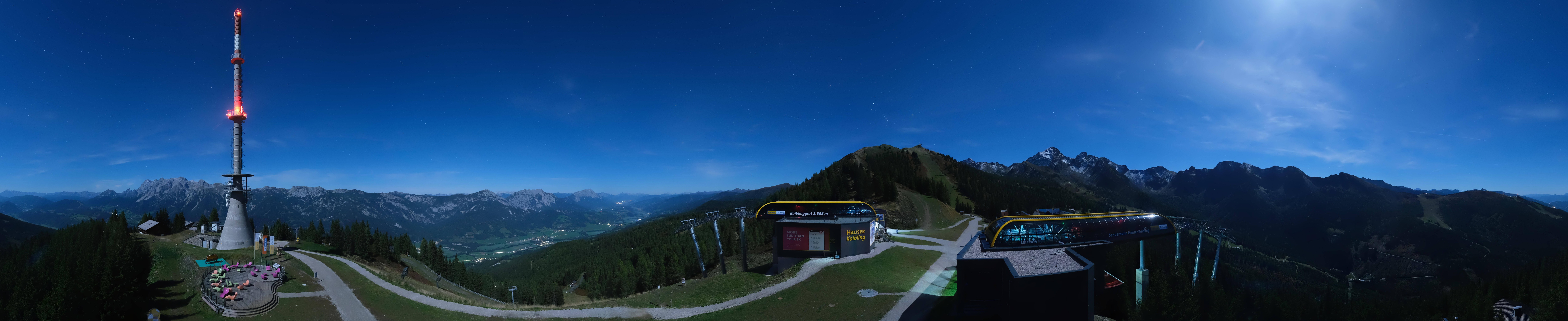 Archiv Foto Webcam Hauser Kaibling: Panorama Sendemast
