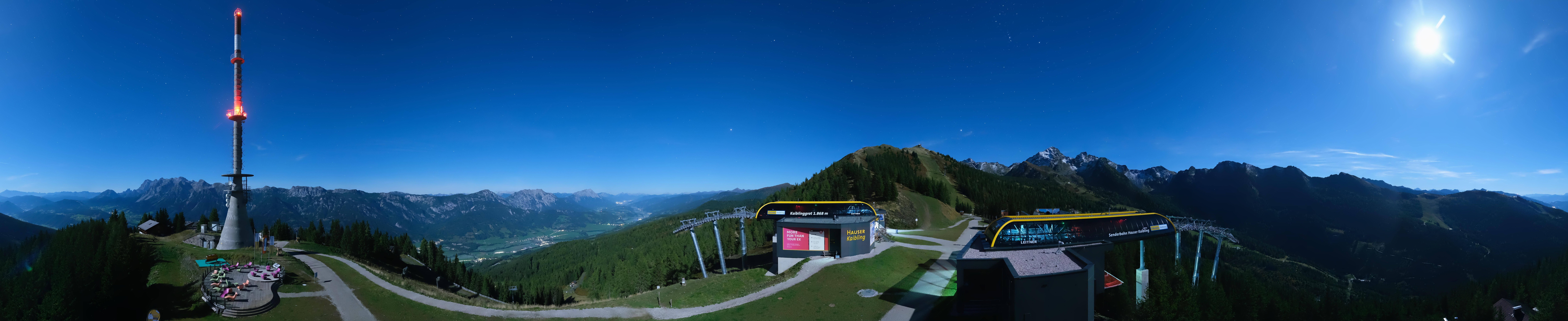 Archiv Foto Webcam Hauser Kaibling: Panorama Sendemast