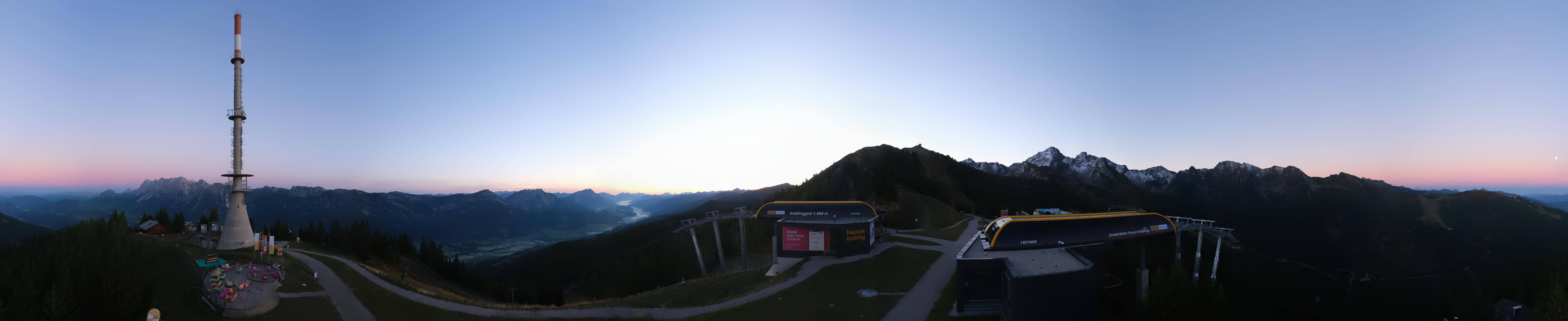 Archiv Foto Webcam Hauser Kaibling: Panorama Sendemast