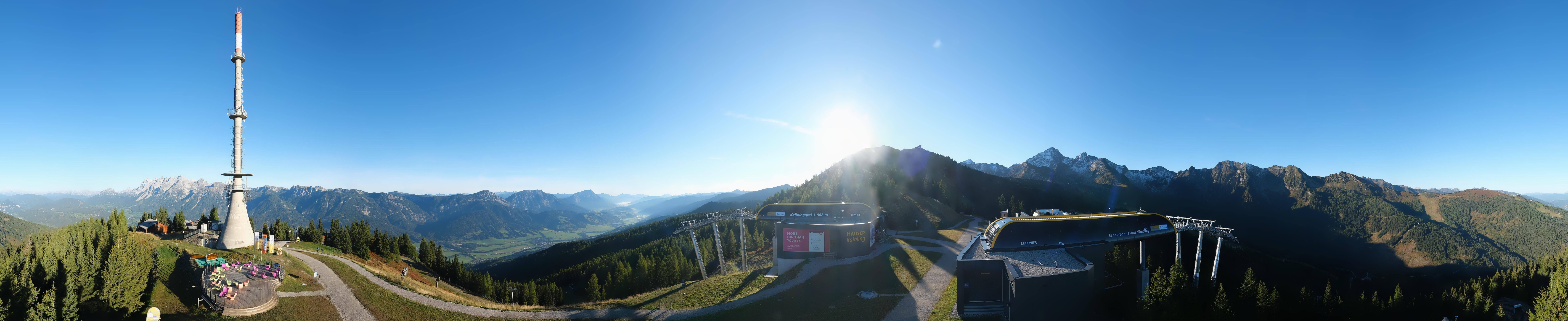 Archiv Foto Webcam Hauser Kaibling: Panorama Sendemast