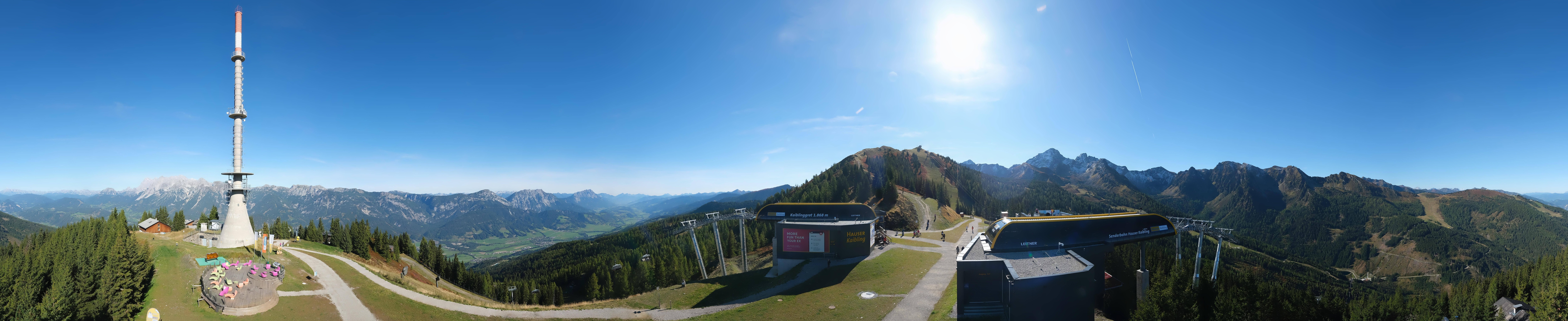 Archiv Foto Webcam Hauser Kaibling: Panorama Sendemast