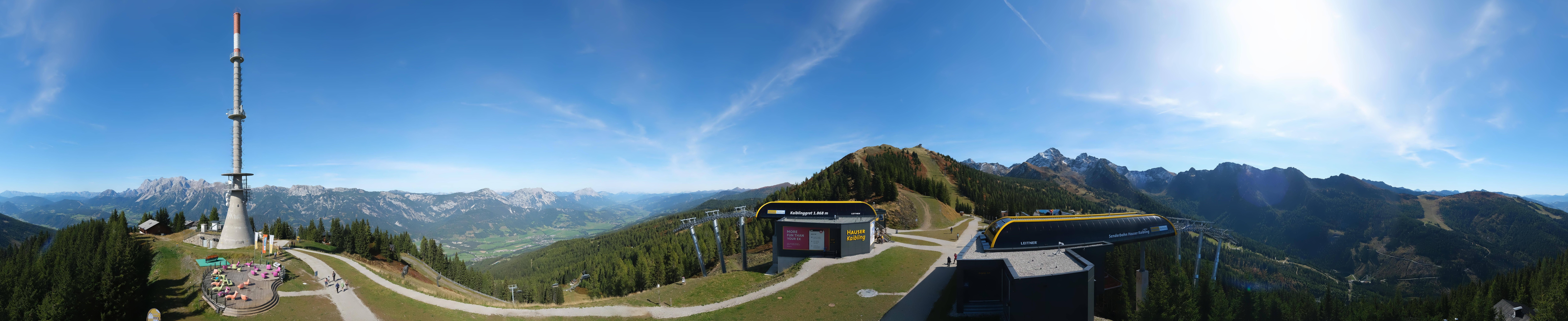 Archiv Foto Webcam Hauser Kaibling: Panorama Sendemast