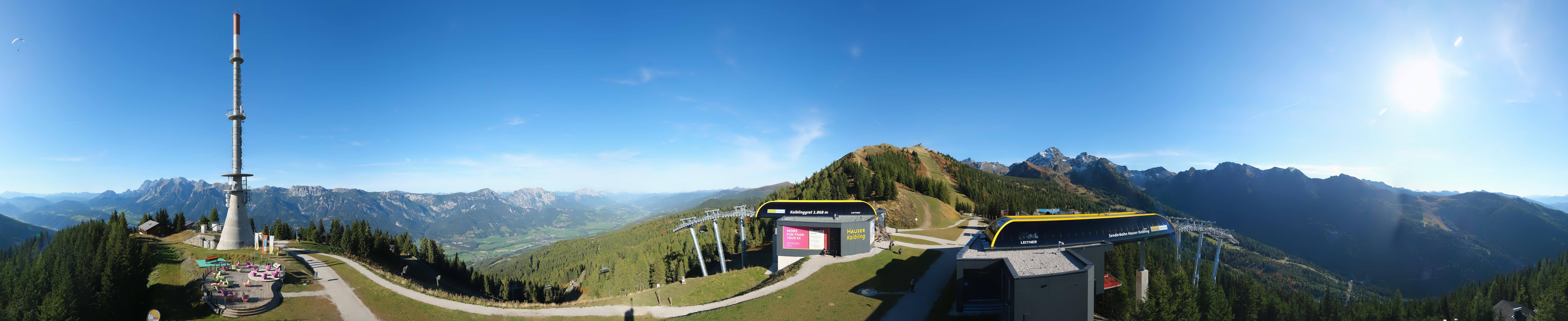 Archiv Foto Webcam Hauser Kaibling: Panorama Sendemast