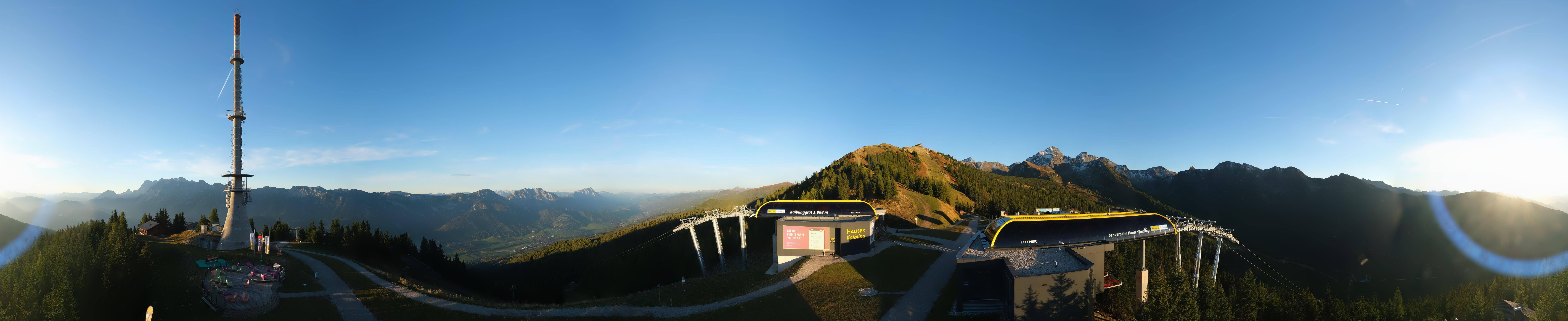 Archiv Foto Webcam Hauser Kaibling: Panorama Sendemast