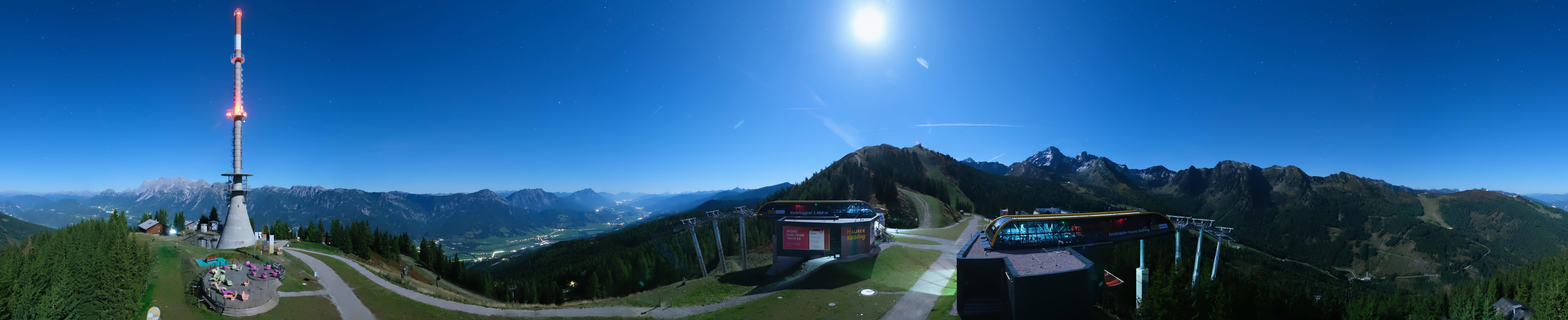 Archiv Foto Webcam Hauser Kaibling: Panorama Sendemast