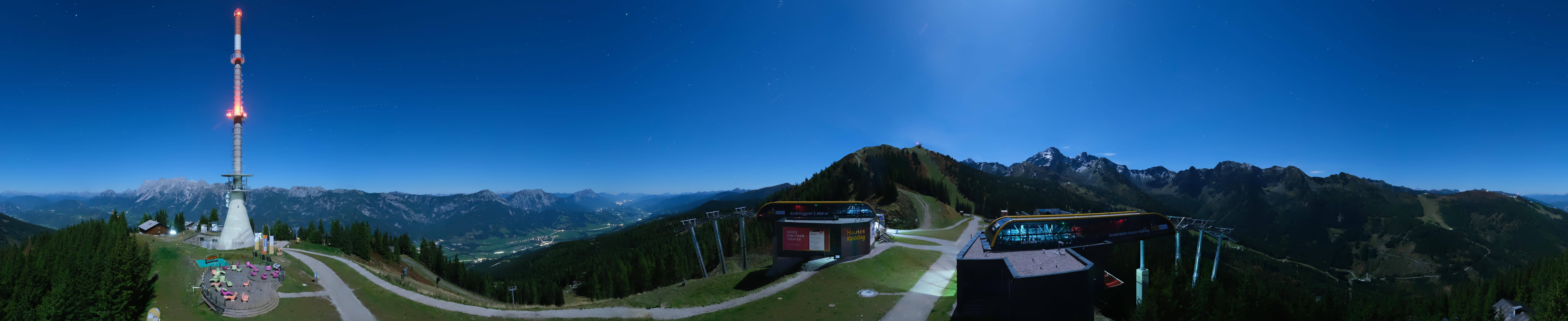 Archiv Foto Webcam Hauser Kaibling: Panorama Sendemast