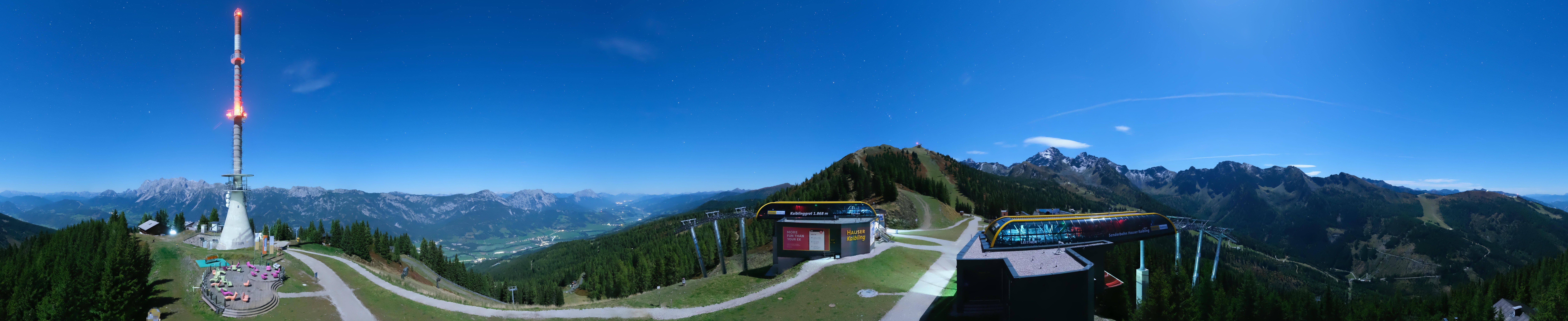Archiv Foto Webcam Hauser Kaibling: Panorama Sendemast