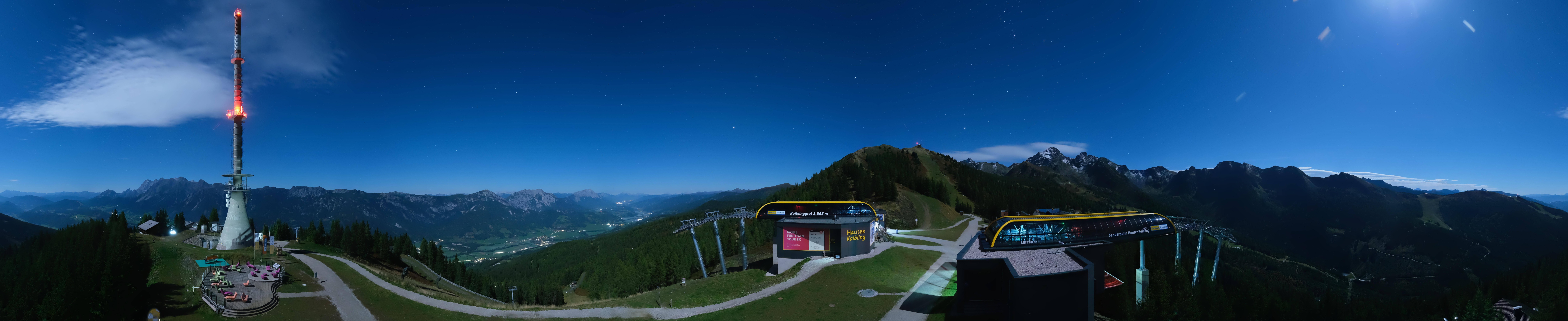 Archiv Foto Webcam Hauser Kaibling: Panorama Sendemast