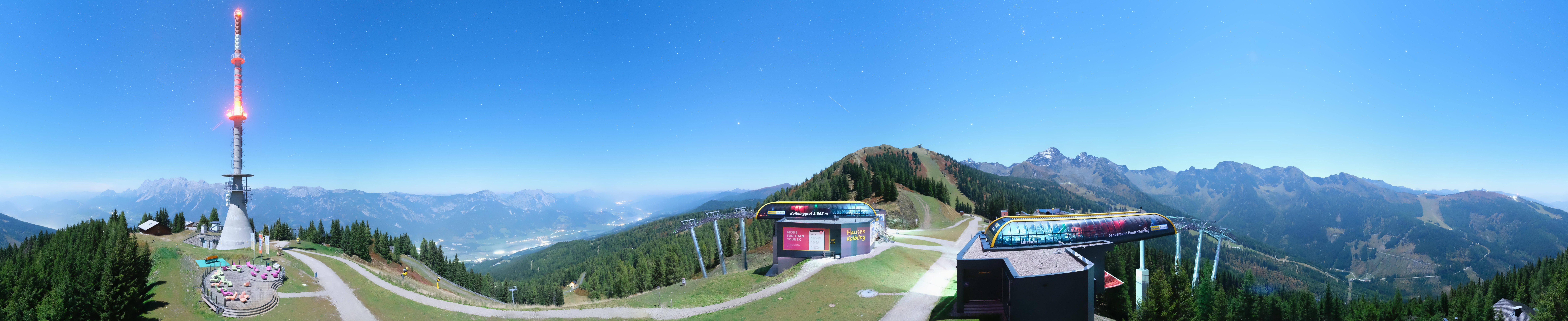 Archiv Foto Webcam Hauser Kaibling: Panorama Sendemast