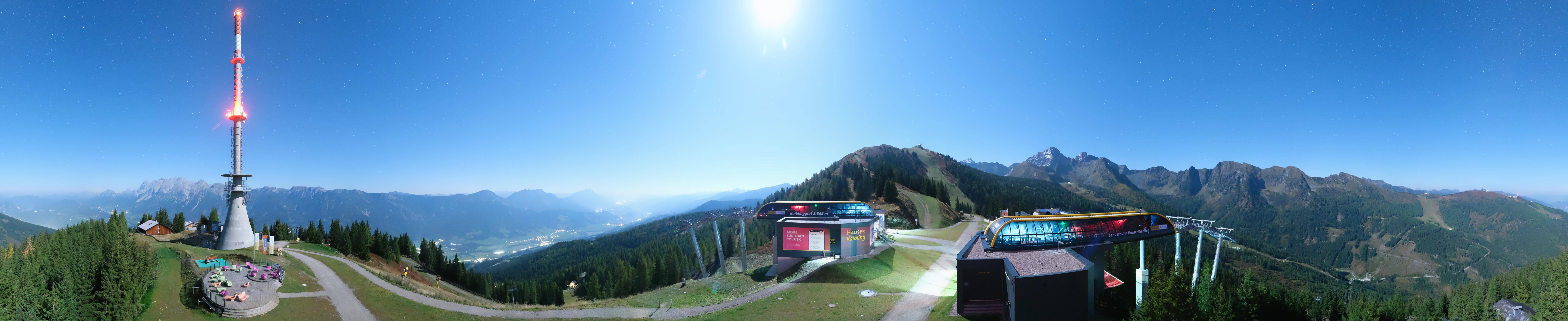 Archiv Foto Webcam Hauser Kaibling: Panorama Sendemast