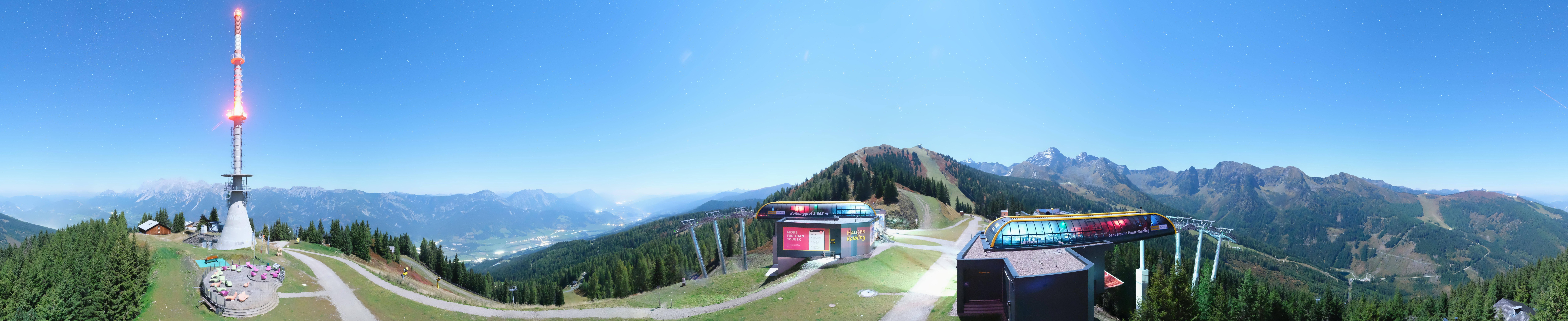 Archiv Foto Webcam Hauser Kaibling: Panorama Sendemast