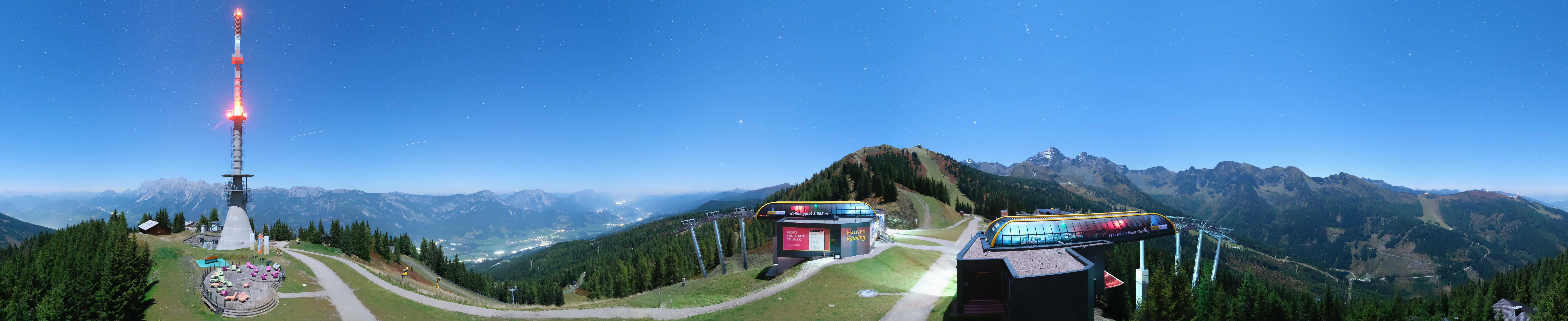 Archiv Foto Webcam Hauser Kaibling: Panorama Sendemast