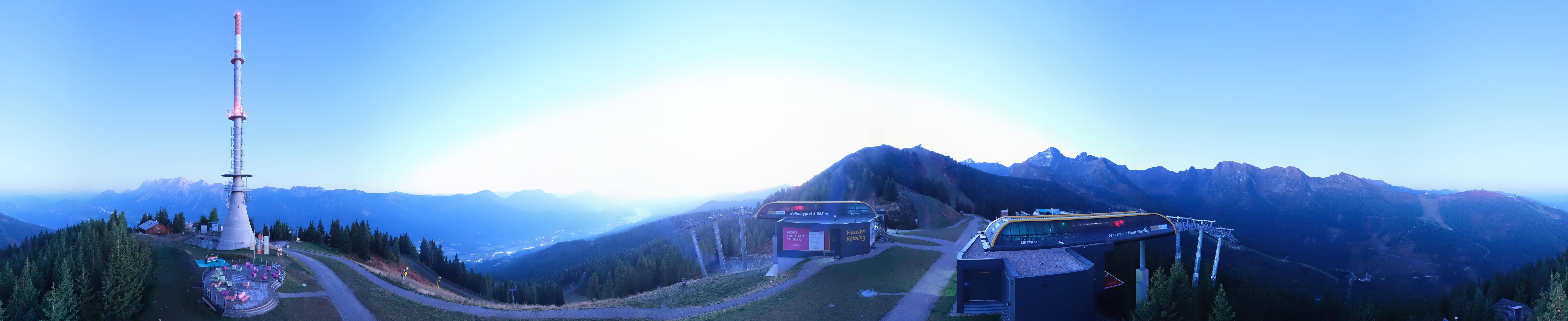 Archiv Foto Webcam Hauser Kaibling: Panorama Sendemast