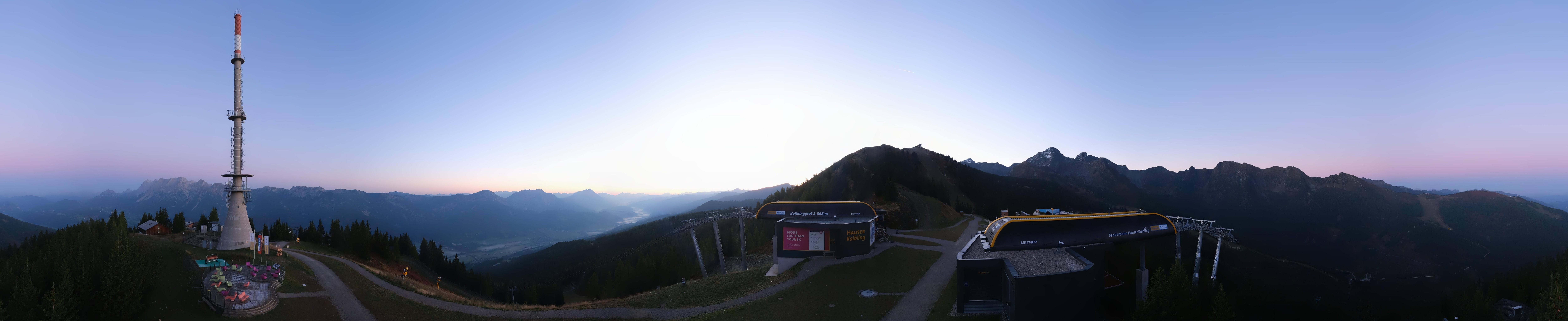 Archiv Foto Webcam Hauser Kaibling: Panorama Sendemast